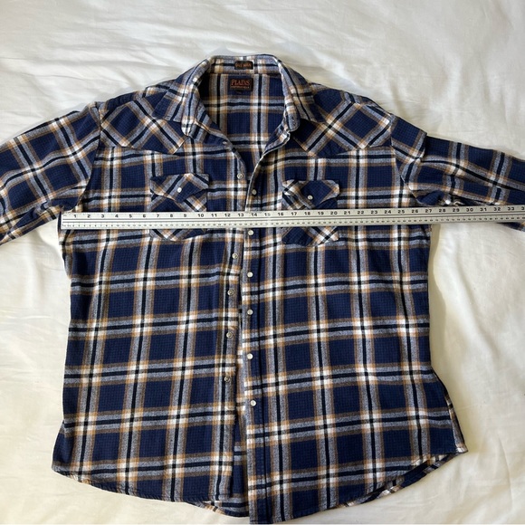 Plains Western Wear Blue Yellow Buffalo Plaid Check Shirt size 2XLT Tall Man - Picture 6 of 7